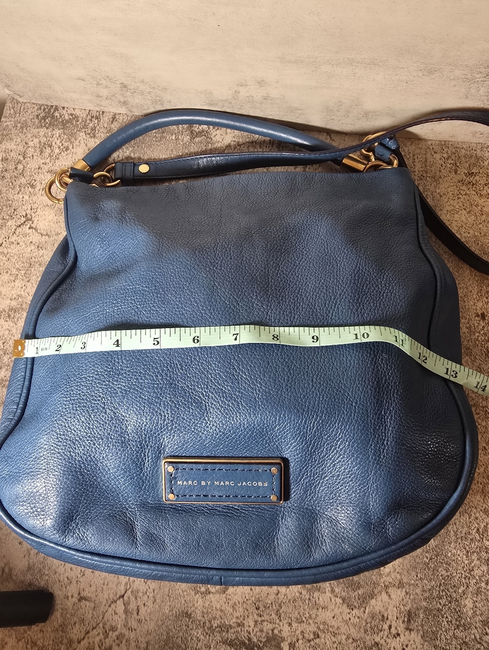Marc by Marc Jacobs Hobo Leather Bag Crossbody Shoulder Teal Blue - Picture 7 of 11